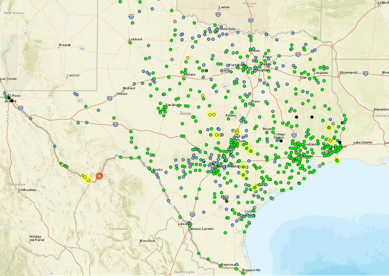 Devastating Flash Floods Continues in Central Texas 1 Map of Texas flooding today. (Image Source: TexasFlood.org)