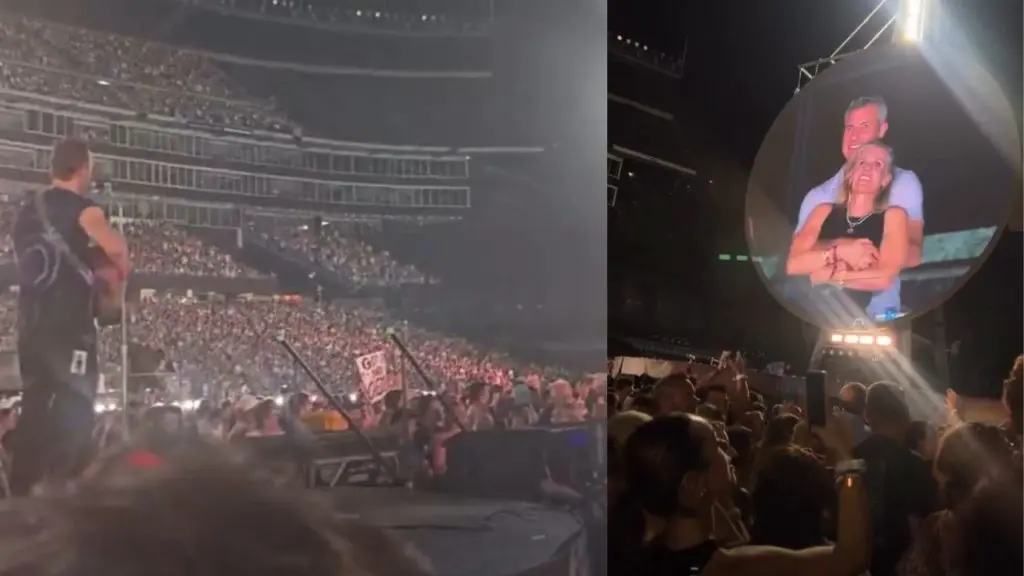 Coldplay Kiss Cam Exposed Cheating CEO 1 Chris Marten commenting live on stage about the awkward Coldplay kiss cam moment for the Astronomer CEO.