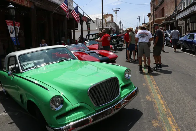 Hot August Nights 2024: The Ultimate Classic Car Extravaganza 3 People checking out the cars during opening day for Hot August Nights in Virginia City on Aug. 2, 2024. (Credit: Jason Bean / Reno Gazette Journal)