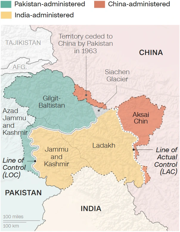 India’s Attack on Pakistan Sparks Fears of Full‑Scale War 3 The contested region of Kashmir is a territorial conflict between India and Pakistan, and also involving China, each controlling and claiming different parts of the region since the 1947 partition of British India. (Image Source: United States Central Intelligence Agency, Office of the Surveyor General of India, Pakistan Ministry of DefenceGraphic: Lou Robinson and Henrik Pettersson, CNN)