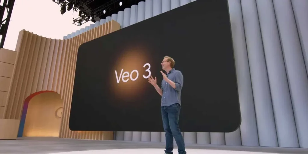 Google I/O 2025 event Showcasing VEO 3. (Image Credit: Google)
