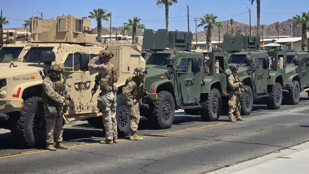 President Donald Trump Deploys 700 Marines To Los Angeles Amid ICE Protests in LA Riots. (Image Credit: Twitter / X @USNorthernCmd)
