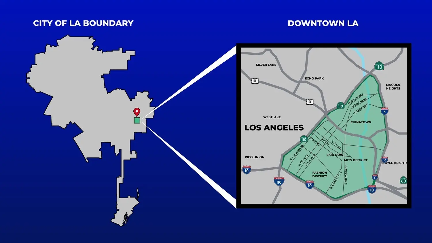 Downtown LA Under Curfew As Riot Escalate 1 Map of LA curfew, issued by Mayor Karen Bass. (Image Source: City of Los Angeles Officials)
