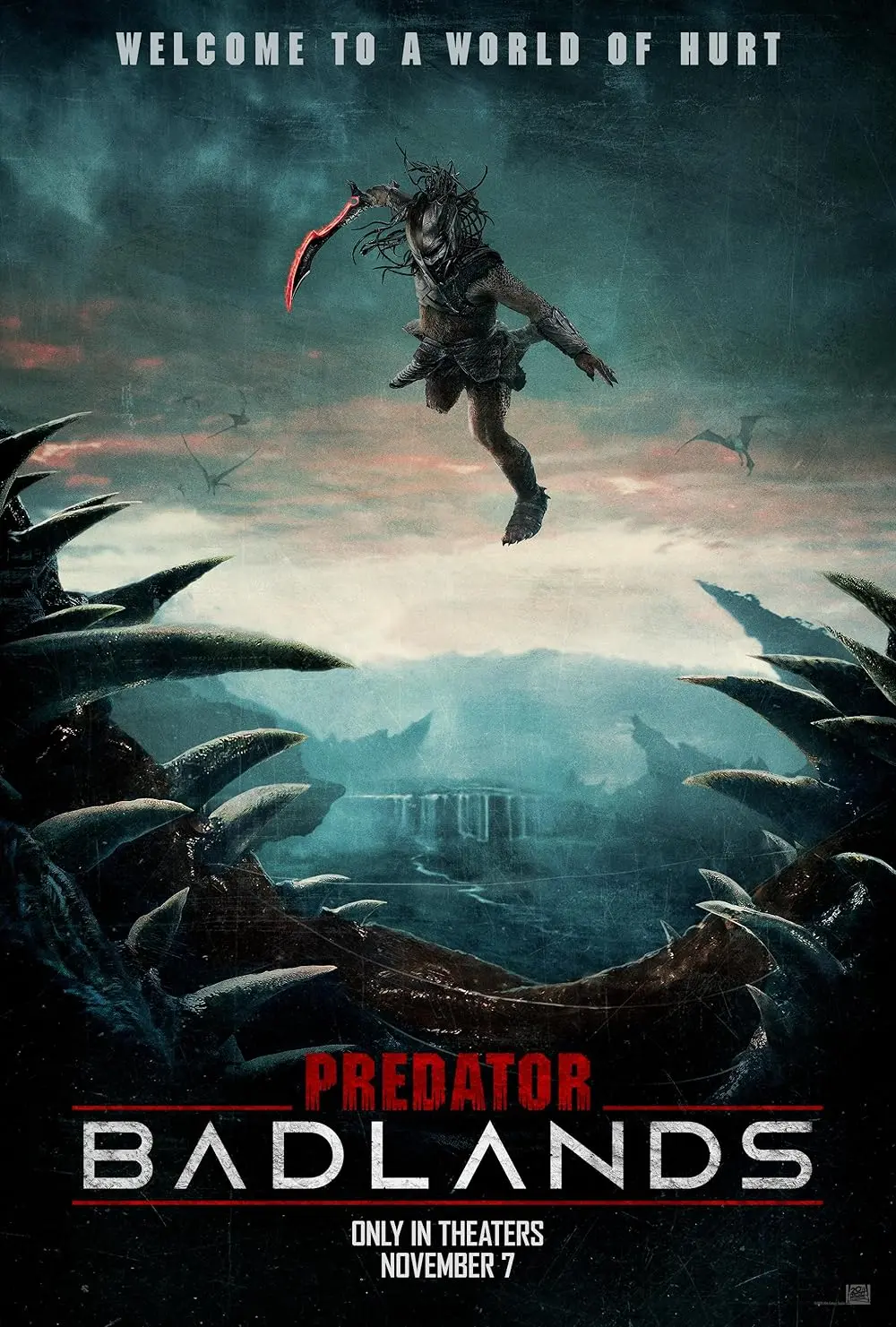 Predator: Badlands – First Look at Alien vs. Predator Universe Reboot 2 Predator: Badlands poster. (Image Source: 20th Century Studios)
